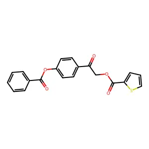 2-[4-(Benzoyloxy)phenyl]-2-oxoethyl 2-thiophenecarboxylate structure