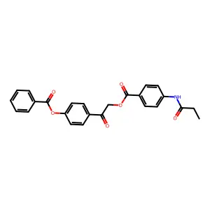 2-[4-(Benzoyloxy)phenyl]-2-oxoethyl 4-(propionylamino)benzoate structure