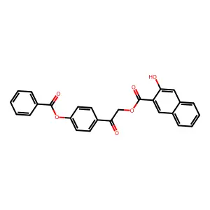 2-[4-(Benzoyloxy)phenyl]-2-oxoethyl 3-hydroxy-2-naphthoate structure