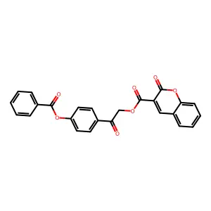 [2-(4-Benzoyloxyphenyl)-2-oxoethyl] 2-oxochromene-3-carboxylate structure