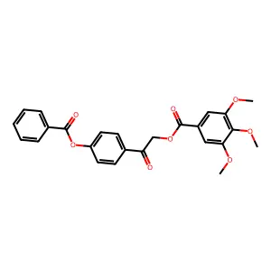 2-[4-(Benzoyloxy)phenyl]-2-oxoethyl 3,4,5-trimethoxybenzoate structure