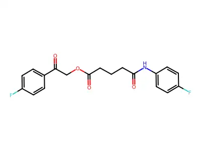 2-(4-Fluorophenyl)-2-oxoethyl 5-[(4-fluorophenyl)amino]-5-oxopentanoate structure