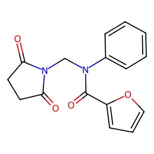 N-[(2,5-dioxopyrrolidin-1-yl)methyl]-N-phenylfuran-2-carboxamide structure