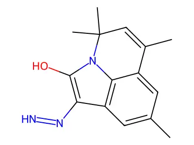 1-[(Z)hydrazono]-4,4,6,8-tetramethyl-4H-pyrrolo[3,2,1-ij]quinolin-2-one structure