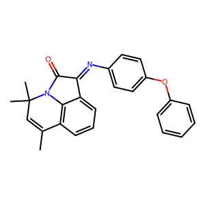 4,4,6-trimethyl-1-[(4-phenoxyphenyl)imino]-4H-pyrrolo[3,2,1-ij]quinolin-2-one structure