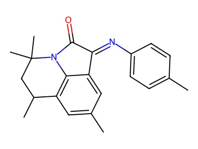 (1Z)-4,4,6,8-tetramethyl-1-[(4-methylphenyl)imino]-5,6-dihydro-4H-pyrrolo[3,2,1-ij]quinolin-2(1H)-one structure