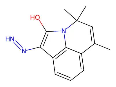 (1E)-4,4,6-trimethyl-4H-pyrrolo[3,2,1-ij]quinoline-1,2-dione 1-hydrazone structure