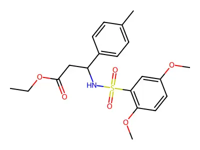 Ethyl 3-{[(2,5-dimethoxyphenyl)sulfonyl]amino}-3-(4-methylphenyl)propanoate structure