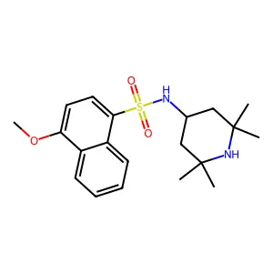 4-methoxy-N-(2,2,6,6-tetramethylpiperidin-4-yl)naphthalene-1-sulfonamide structure