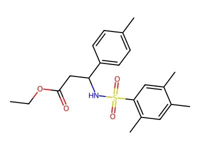 Ethyl 3-(4-methylphenyl)-3-{[(2,4,5-trimethylphenyl)sulfonyl]amino}propanoate structure