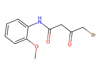 4-bromo-N-(2-methoxyphenyl)-3-oxobutanamide structure