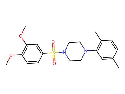 1-(3,4-Dimethoxybenzenesulfonyl)-4-(2,5-dimethylphenyl)piperazine structure