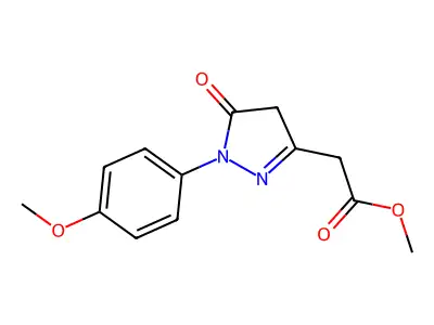 methyl [1-(4-methoxyphenyl)-5-oxo-4,5-dihydro-1H-pyrazol-3-yl]acetate structure