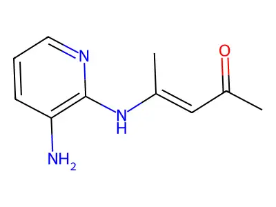 4-[(3-Amino-2-pyridyl)amino]pent-3-en-2-one structure