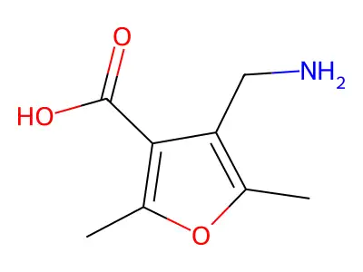 4-(Aminomethyl)-2,5-dimethyl-3-furoic acid structure