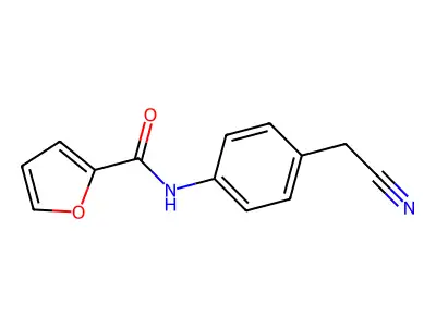 N-[4-(cyanomethyl)phenyl]furan-2-carboxamide structure