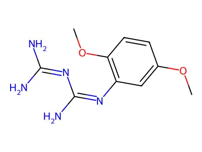 N-(2,5-dimethoxyphenyl)imidodicarbonimidic diamide structure