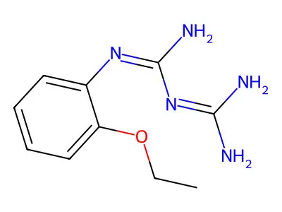 N-(2-ethoxyphenyl)imidodicarbonimidic diamide structure