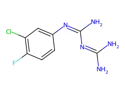 1-(3-Chloro-4-fluorophenyl)biguanide structure
