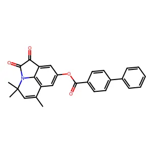 4,4,6-trimethyl-1,2-dioxo-1,2-dihydro-4H-pyrrolo[3,2,1-ij]quinolin-8-yl biphenyl-4-carboxylate structure