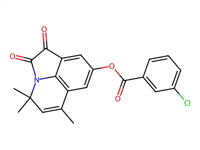 4,4,6-trimethyl-1,2-dioxo-1,2-dihydro-4H-pyrrolo[3,2,1-ij]quinolin-8-yl 3-chlorobenzoate structure