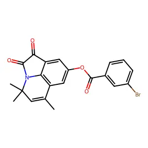 4,4,6-trimethyl-1,2-dioxo-1,2-dihydro-4H-pyrrolo[3,2,1-ij]quinolin-8-yl 3-bromobenzoate structure