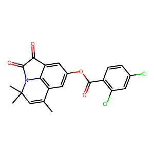 4,4,6-trimethyl-1,2-dioxo-1,2-dihydro-4H-pyrrolo[3,2,1-ij]quinolin-8-yl 2,4-dichlorobenzoate structure