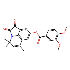 4,4,6-trimethyl-1,2-dioxo-1,2-dihydro-4H-pyrrolo[3,2,1-ij]quinolin-8-yl 3,4-dimethoxybenzoate structure