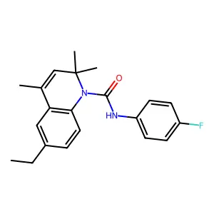 6-ethyl-N-(4-fluorophenyl)-2,2,4-trimethylquinoline-1(2H)-carboxamide structure