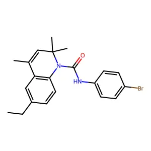 N-(4-bromophenyl)-6-ethyl-2,2,4-trimethylquinoline-1(2H)-carboxamide structure