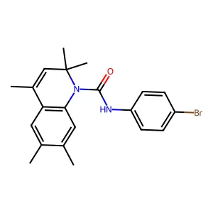 N-(4-bromophenyl)-2,2,4,6,7-pentamethylquinoline-1(2H)-carboxamide structure