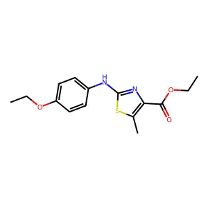 Ethyl 2-(4-ethoxyanilino)-5-methyl-1,3-thiazole-4-carboxylate structure