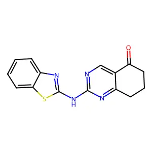 2-(Benzothiazol-2-ylamino)-6,7,8-trihydroquinazolin-5-one structure