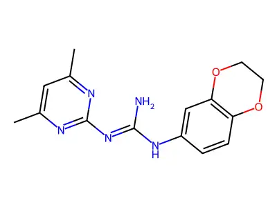 1-(2,3-Dihydro-1,4-benzodioxin-6-yl)-2-(4,6-dimethyl-2-pyrimidinyl)guanidine structure