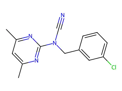 (3-Chlorobenzyl)(4,6-dimethylpyrimidin-2-yl)cyanamide structure