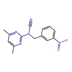 (4,6-Dimethylpyrimidin-2-yl)(3-nitrobenzyl)cyanamide structure