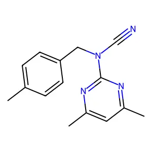 (4,6-Dimethylpyrimidin-2-yl)-[(4-methylphenyl)methyl]cyanamide structure