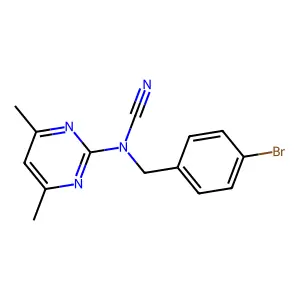 (4-Bromobenzyl)(4,6-dimethylpyrimidin-2-yl)cyanamide structure