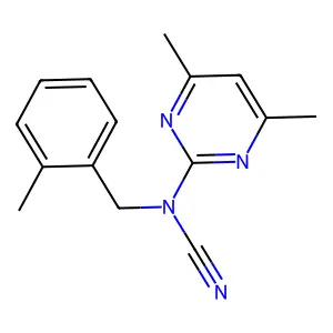 (4,6-Dimethylpyrimidin-2-yl)-[(2-methylphenyl)methyl]cyanamide structure