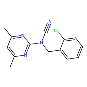 (2-Chlorobenzyl)(4,6-dimethylpyrimidin-2-yl)cyanamide structure