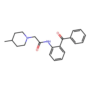 2-(4-methylpiperidin-1-yl)-N-[2-(phenylcarbonyl)phenyl]acetamide structure