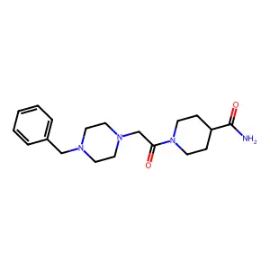1-[(4-Benzylpiperazin-1-yl)acetyl]piperidine-4-carboxamide structure