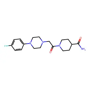 1-{[4-(4-Fluorophenyl)piperazin-1-yl]acetyl}piperidine-4-carboxamide structure