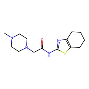 2-(4-methylpiperazin-1-yl)-N-(4,5,6,7-tetrahydro-1,3-benzothiazol-2-yl)acetamide structure