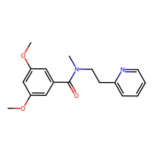 3,5-dimethoxy-N-methyl-N-(2-pyridin-2-ylethyl)benzamide structure