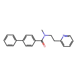N-methyl-4-phenyl-N-(2-pyridin-2-ylethyl)benzamide structure