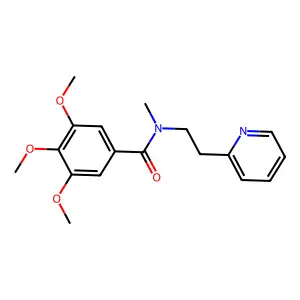 3,4,5-trimethoxy-N-methyl-N-(2-pyridin-2-ylethyl)benzamide structure