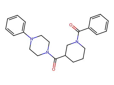 1-[(1-Benzoyl-3-piperidinyl)carbonyl]-4-phenylpiperazine structure