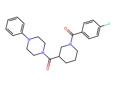 [1-(4-Fluorobenzoyl)piperidin-3-yl]-(4-phenylpiperazin-1-yl)methanone structure
