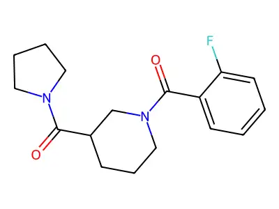 [1-(2-Fluorobenzoyl)piperidin-3-yl]-pyrrolidin-1-ylmethanone structure